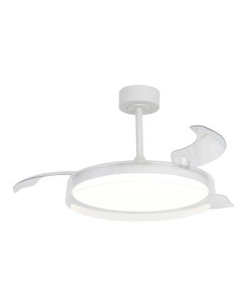 GLASS FAN * PLAFÓN / VENTILADOR 53 CM - BLANCO-TRANSPARENTE